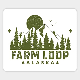 Farm Loop Alaska Mountain Souvenir Magnet